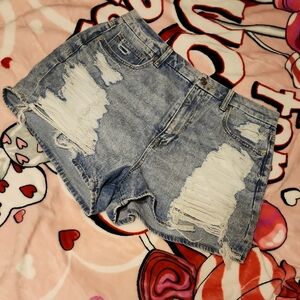 American Eagle Distressed Jean Shorts